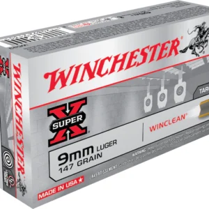 Winchester WinClean Ammunition 9mm Luger 147 Grain Brass Enclosed Base