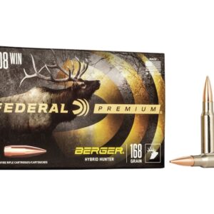 Federal Premium Ammunition 308 Winchester 168 Grain Berger Hybrid Hunter Box of 20