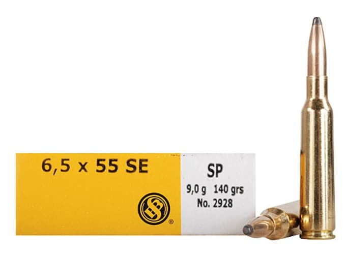 Sellier & Bellot Ammunition 6.5x55mm Swedish Mauser 140 Grain Soft Point Box of 20