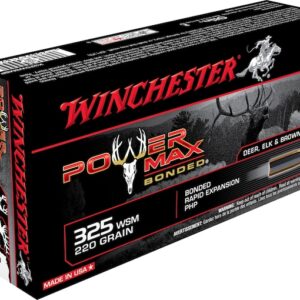 Winchester Power Max Bonded Ammunition 325 Winchester Short Magnum (WSM) 220 Grain Protected Hollow Point Box of 20