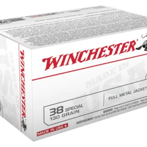 Winchester USA Ammunition 38 Special 130 Grain Full Metal Jacket (Bulk Packaged)