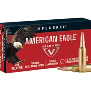 Federal American Eagle Ammunition 224 Valkyrie 75 Grain Total Metal Jacket