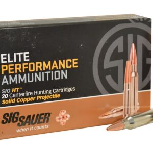 Sig Sauer Elite Performance Hunting HT Ammunition 300 Winchester Magnum 165 Grain Solid Copper Lead-Free Expanding Box of 20