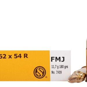 Sellier & Bellot Ammunition 7.62x54mm Rimmed Russian 180 Grain Full Metal Jacket Box of 20