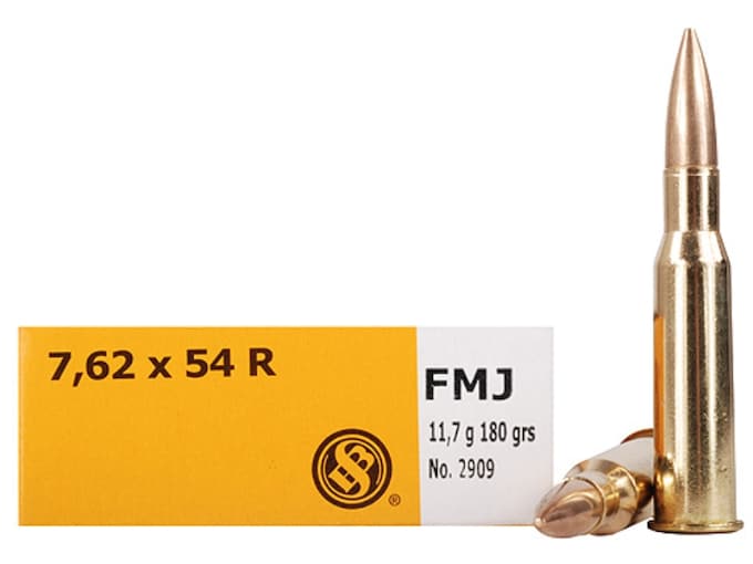 Sellier & Bellot Ammunition 7.62x54mm Rimmed Russian 180 Grain Full Metal Jacket Box of 20
