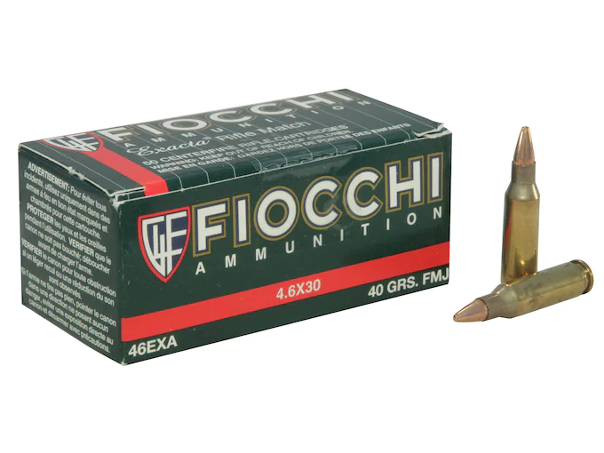 Fiocchi Ammunition 4.6x30mm HK 40 Grain Full Metal Jacket Box of 50