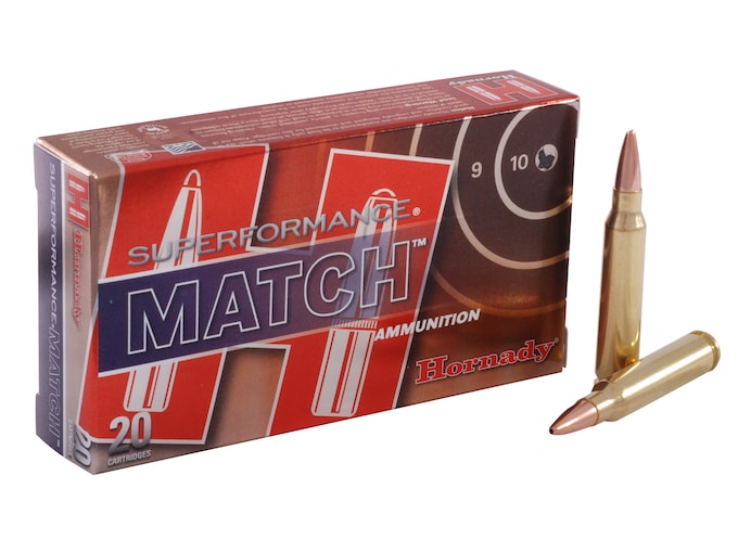 Hornady Superformance Match Ammunition 223 Remington 75 Grain Hollow Point Boat Tail Match Box of 20