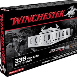Winchester Expedition Big Game Ammunition 338 Winchester Magnum 225 Grain Nosler AccuBond Box of 20
