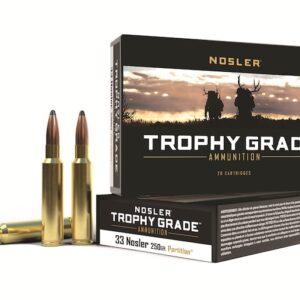 Nosler Trophy Grade Ammunition 33 Nosler 250 Grain Partition Box of 20