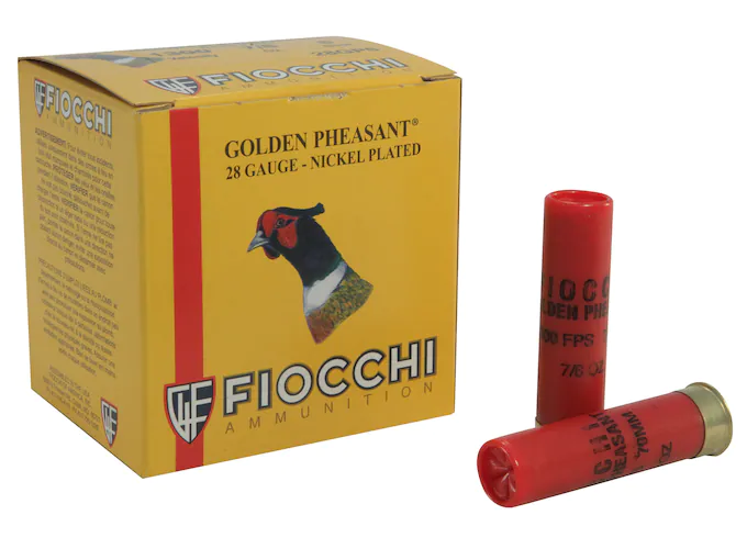 Fiocchi Golden Pheasant Ammunition 28 Gauge 2-3/4" 7/8 oz #6 Nickel Plated Shot Box of 25