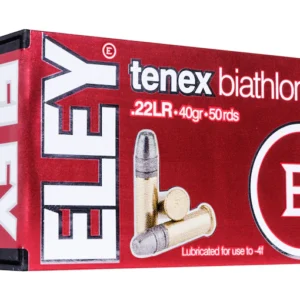 Eley Tenex Biathlon Ammunition 22 Long Rifle 40 Grain Lead Flat Nose