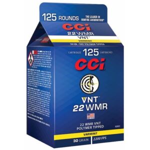 CCI Maxi-Mag Ammunition 22 Winchester Magnum Rimfire (WMR) 30 Grain Tipped Varmint Box of 125