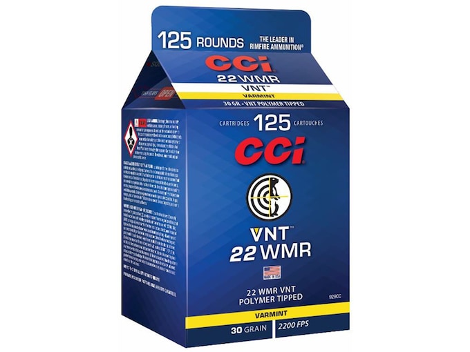 CCI Maxi-Mag Ammunition 22 Winchester Magnum Rimfire (WMR) 30 Grain Tipped Varmint Box of 125