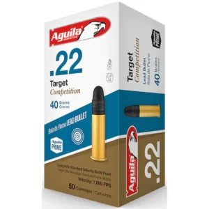 Aguila Target Ammunition 22 Long Rifle 40 Grain Lead Round Nose