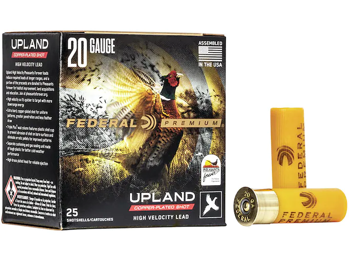 Federal Premium Wing-Shok Pheasants Forever Ammunition 20 Gauge 2-3/4" 1 oz Copper Plated Shot