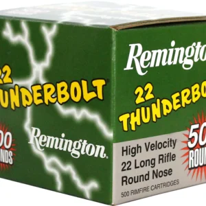 Remington Thunderbolt Ammunition 22 Long Rifle 40 Grain Lead Round Nose Box of 500 Bulk