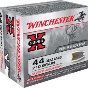 Winchester Super-X Ammunition 44 Remington Magnum 210 Grain Silvertip Hollow Point