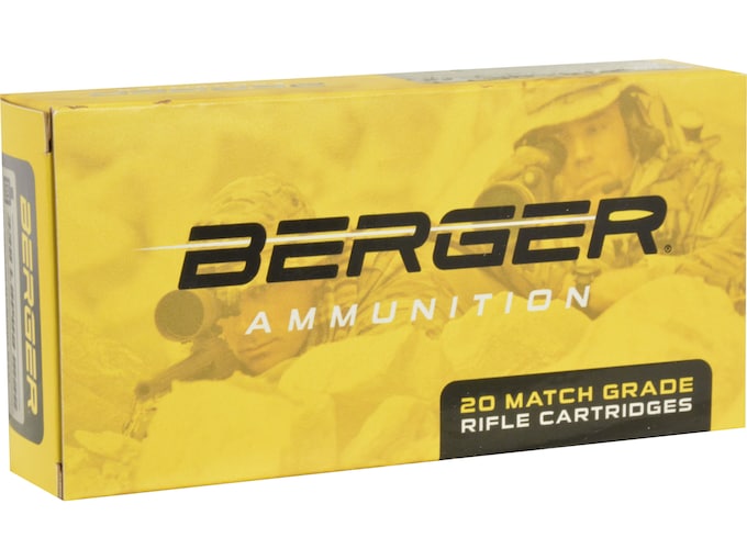 Berger Match Grade Ammunition 6.5 Creedmoor 130 Grain Hybrid OTM Tactical Hollow Point Box of 20