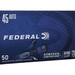 Federal Syntech Defense Ammunition 45 ACP 205 Grain Synthetic Jacket Segmented Hollow Point