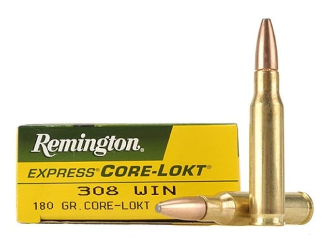 Remington Core-Lokt Ammunition 308 Winchester 180 Grain Core-Lokt Pointed Soft Point Box of 20