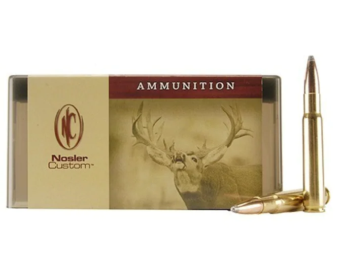 Nosler Custom Ammunition 338-06 A-Square 225 Grain Partition Spitzer Box of 20