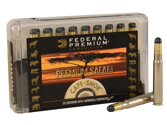 Federal Premium Safari Ammunition 9.3x62mm Mauser 286 Grain Woodleigh Hydrostatically Stabilized Solid Bullets