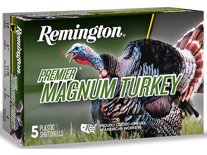 Remington Premier Magnum Turkey Ammunition 12 Gauge 3-1/2" 2-1/4 oz #4 Copper Plated Shot