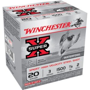 Winchester Xpert High Velocity Ammunition 20 Gauge 3" 7/8 oz #2 Non-Toxic Plated Steel Shot