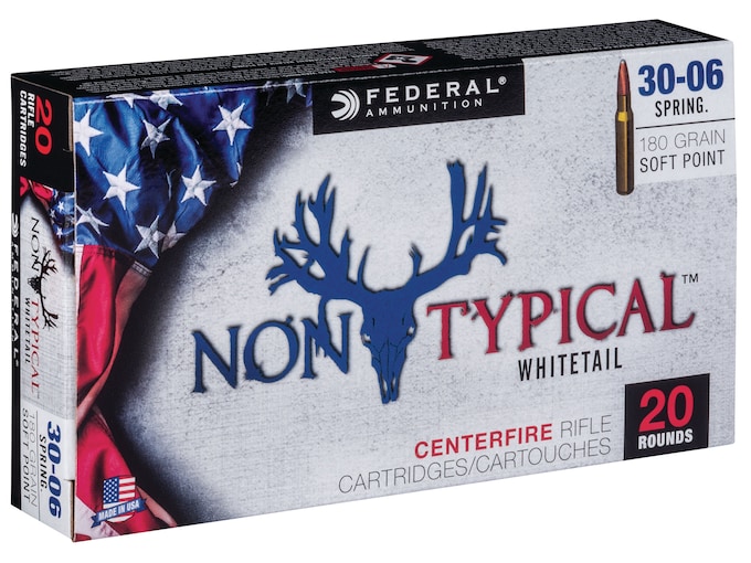 Federal Non-Typical Ammunition 30-06 Springfield 180 Grain Soft Point Box of 20
