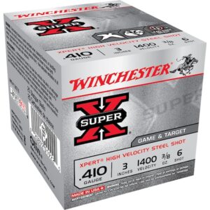 Winchester Super-X Xpert Game and Target Ammunition 410 Bore 3" 3/8 oz #6 Non-Toxic Steel Shot Box of 25