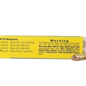 Buffalo Bore Ammunition 45-70 Government 500 Grain Full Metal Jacket Flat Nose Box of 20