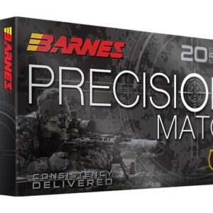 Barnes Precision Match Ammunition 223 Remington 55 Grain Open Tip Match Boat Tail Box of 20
