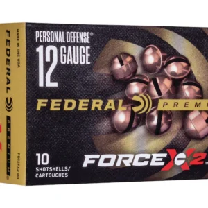 Federal Premium Personal Defense Ammunition 12 Gauge 2-3/4" Force X2 00 Buckshot 9 Pellets Box of 10
