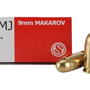 Sellier & Bellot Ammunition 9x18mm (9mm Makarov) 95 Grain Full Metal Jacket Box of 50