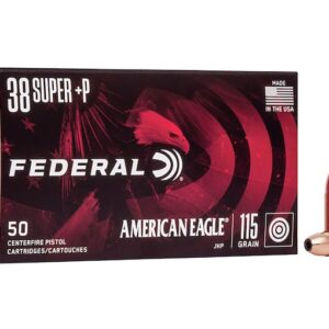 Federal American Eagle Ammunition 38 Super +P 115 Grain Jacketed Hollow Point