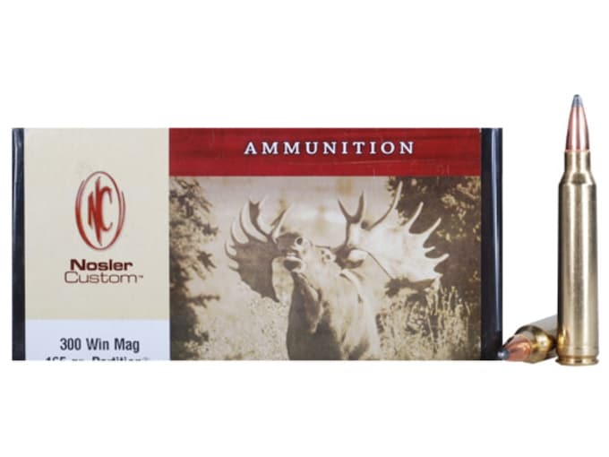 Nosler Custom Ammunition 300 Winchester Magnum 165 Grain Partition Box of 20