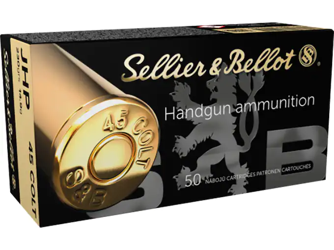 Sellier & Bellot Ammunition 45 Colt (Long Colt) 230 Grain Jacketed Hollow Point Box of 50