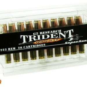 G2 Research RIP-OUT Trident Ammunition 223 Remington 65 Grain Expanding Solid Copper Lead-Free Box of 20