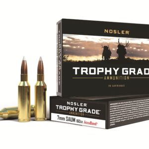 Nosler Trophy Grade Ammunition 7mm Remington Short Action Ultra Magnum 160 Grain AccuBond Box of 20