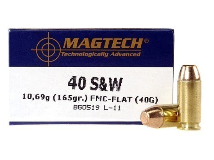 Magtech Ammunition 40 S&W 165 Grain Full Metal Jacket