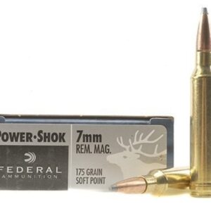 Federal Power-Shok Ammunition 7mm Remington Magnum 175 Grain Soft Point Box of 20