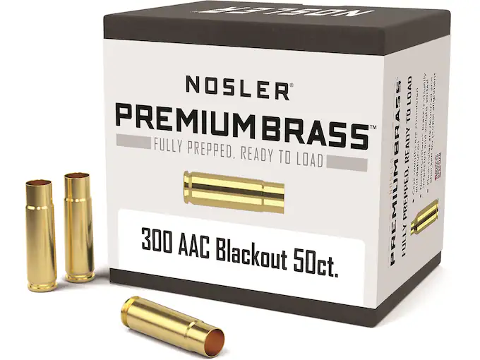 Nosler Custom Brass 300 AAC Blackout Box of 50