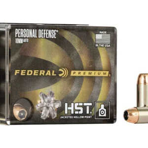 Federal Premium Personal Defense Ammunition 10mm Auto 200 Grain HST Jacketed Hollow Point Box of 20