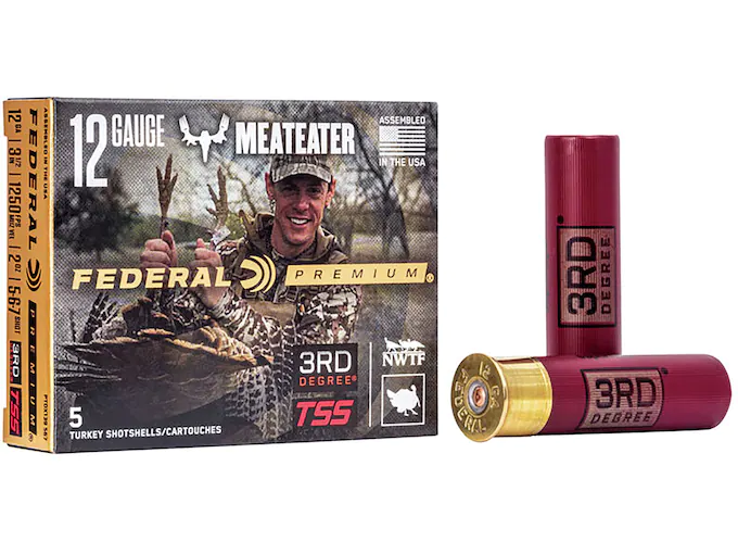 Federal Premium 3rd Degree Turkey Ammunition 12 Gauge #5, #6, and #7 Shot Multi Shot TSS Flitecontrol Flex Wad