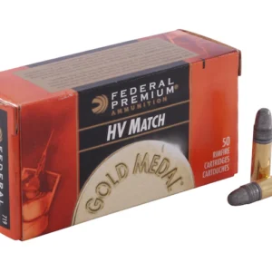 Federal Premium Gold Medal Target Ammunition 22 Long Rifle High Velocity 40 Grain Lead Round Nose