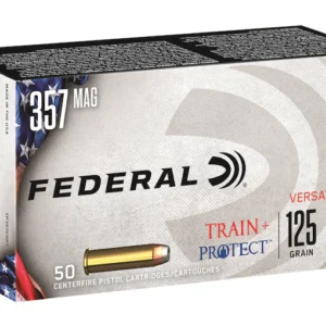 Federal Train + Protect Ammunition 357 Magnum 125 Grain Versatile Hollow Point Box of 50