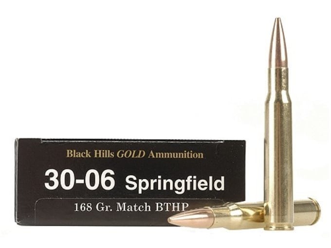 Black Hills Gold Ammunition 30-06 Springfield 168 Grain Hornady Match Hollow Point Boat Tail Box of 20