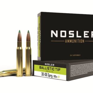 Nosler BT Ammunition 30-06 Springfield 180 Grain Ballistic Tip Box of 20