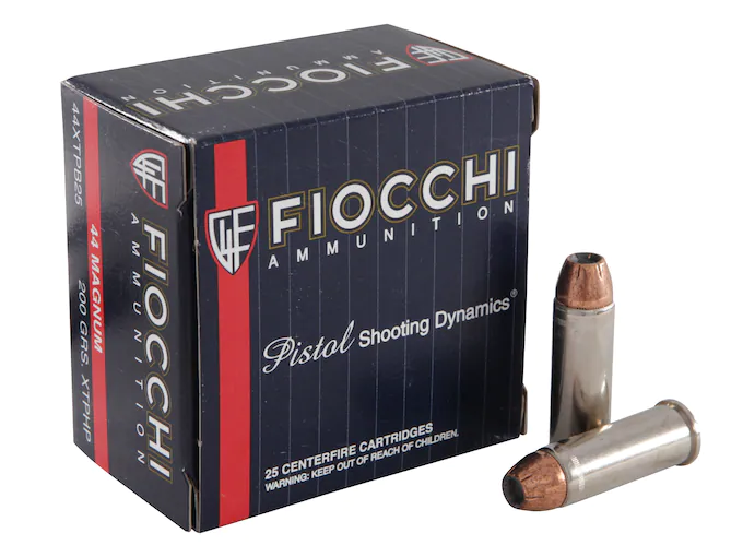 Fiocchi Extrema Ammunition 44 Remington Magnum 200 Grain Hornady XTP Jacketed Hollow Point Box of 25