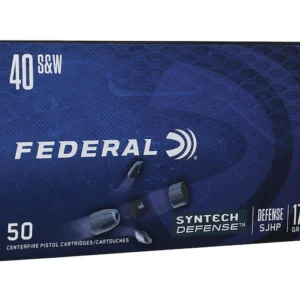 Federal Syntech Defense Ammunition 40 S&W 175 Grain Synthetic Jacket Segmented Hollow Point